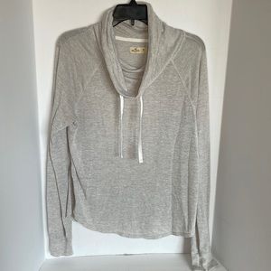 Hollister lightweight, cowlneck with strings, long sleeve shirt  ladies size M